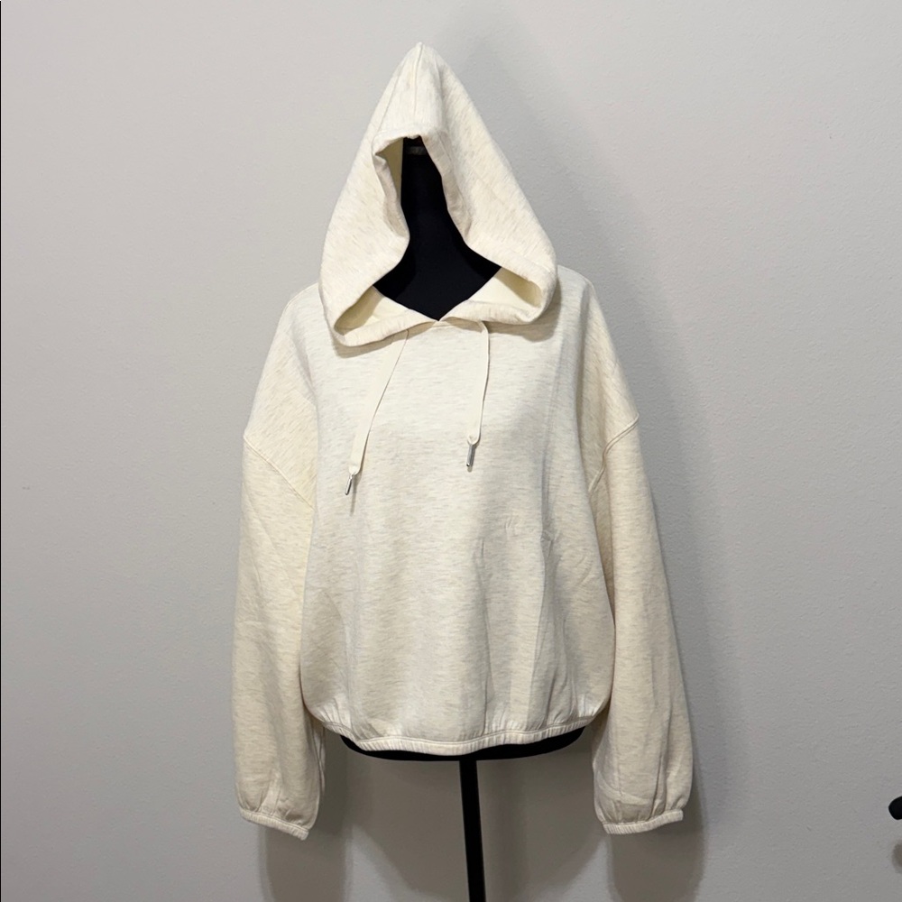 NWOT For The Republic Cream Hooded Sweatshirt H1